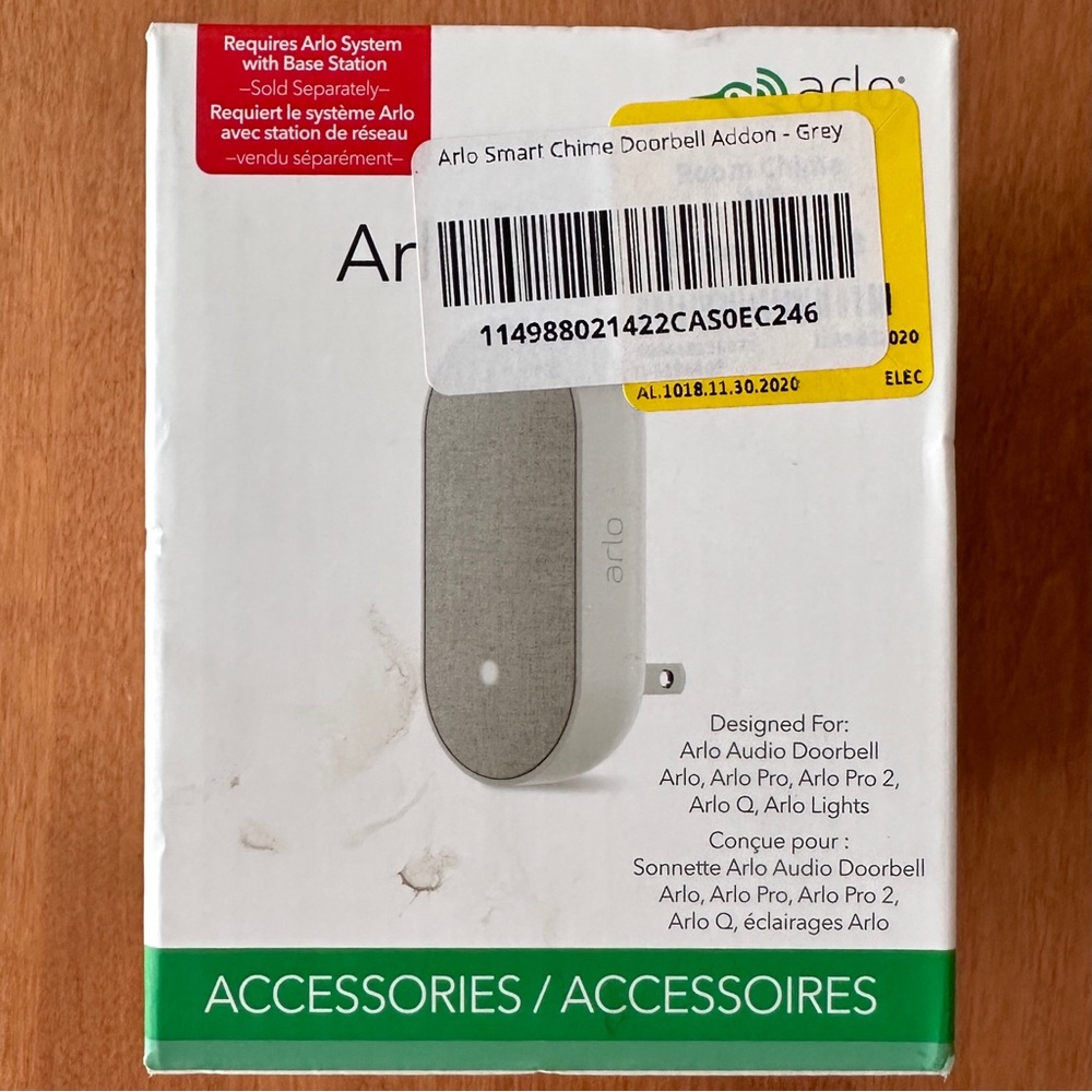 Arlo Smart Chime Doorbell Add-On